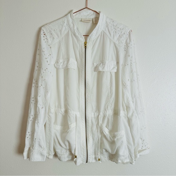 Chico’s Easy Eyelet Utility Jacket Boho - Picture 5 of 9